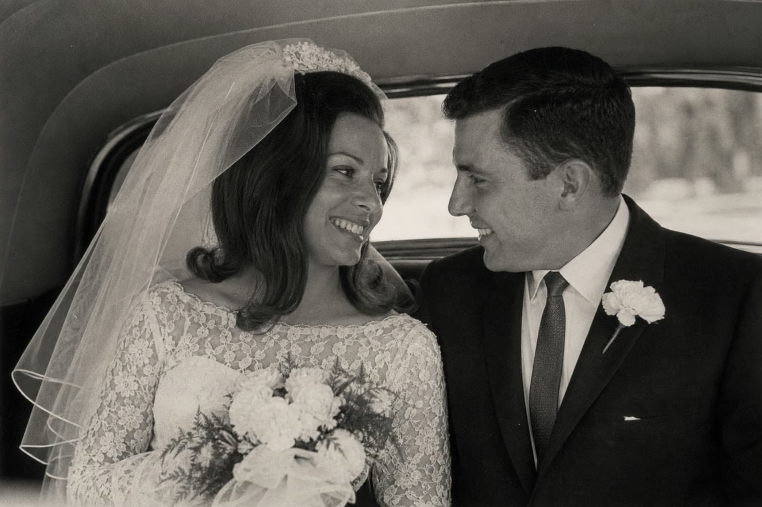 Vintage wedding photograph before AI enhancement